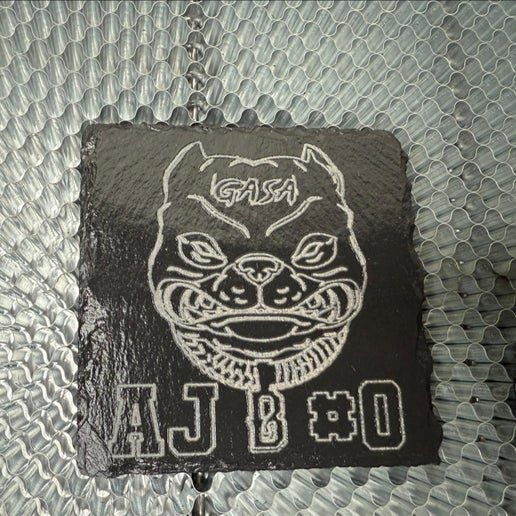 Custom Engraved Slate Coaster – Made to Order - Vivid Merch