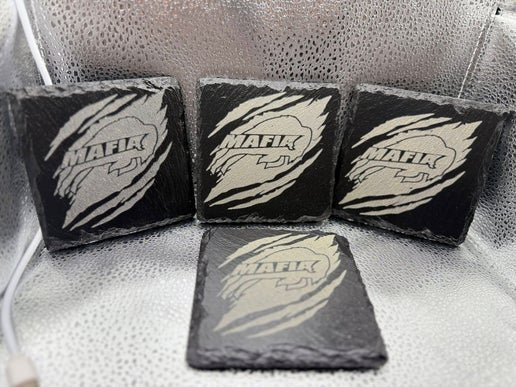 Custom Engraved Slate Coaster – Made to Order - Vivid Merch