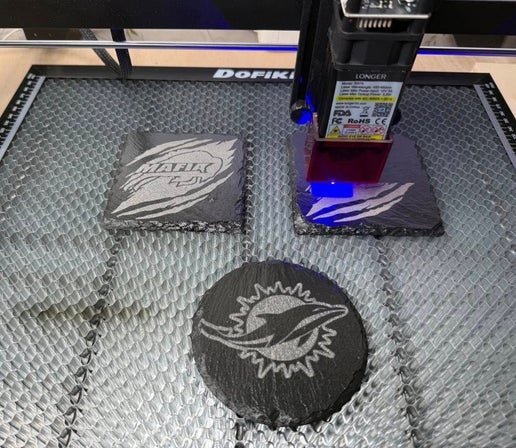 Custom Engraved Slate Coaster – Made to Order - Vivid Merch